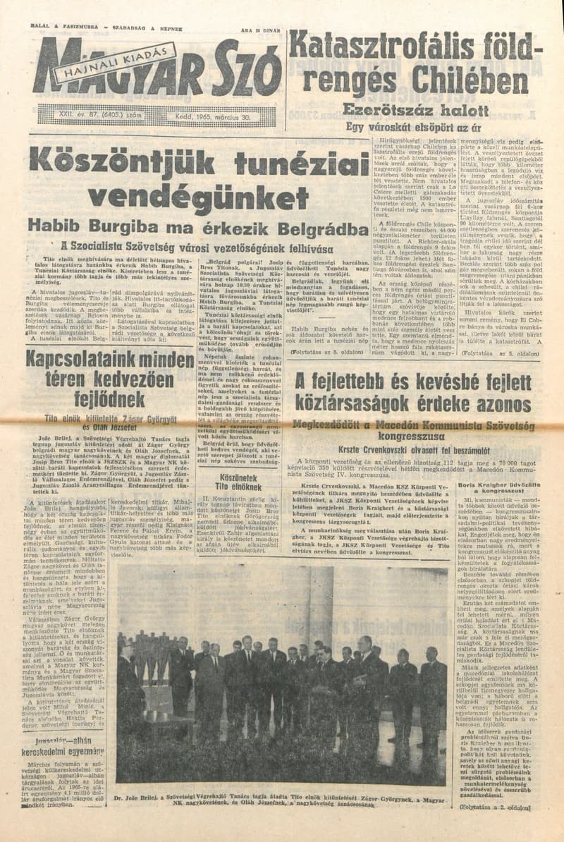 Magyar Szó, 22. évf. 1965. március 30. 87. sz. 1–16. oldal