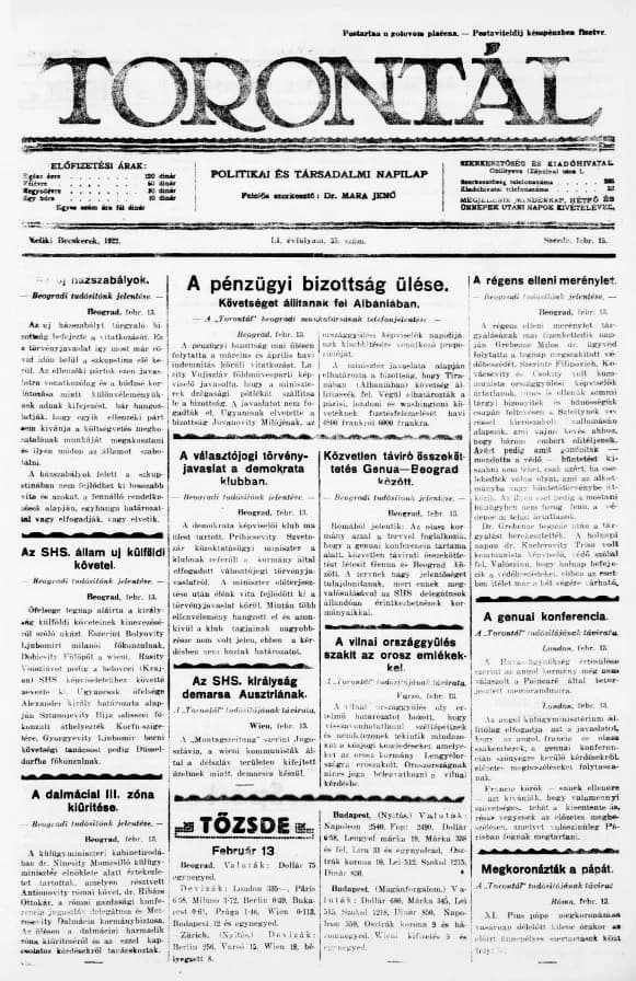 Torontál, 51. évf. 1922. február 15. 35. sz.