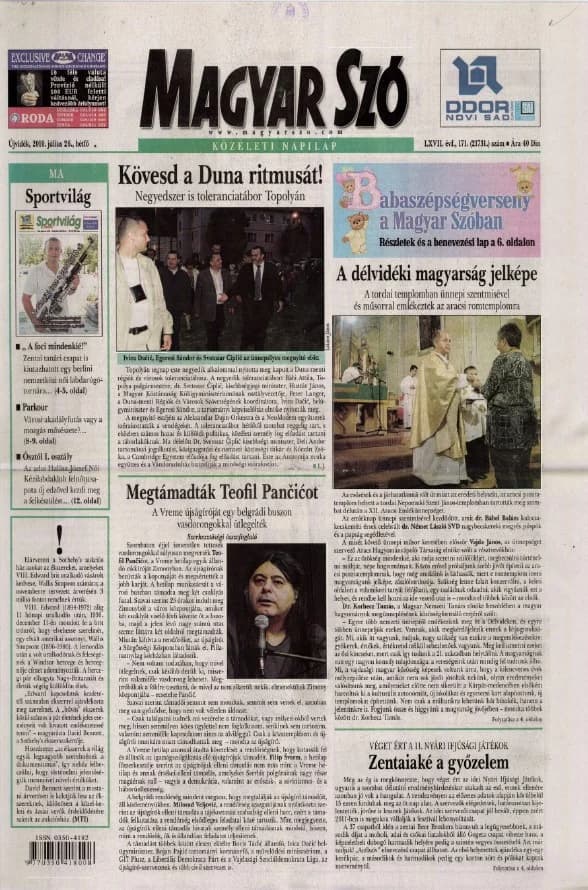 Magyar Szó, 67. évf. 2010. július 26. 171. sz. 1–16. oldal