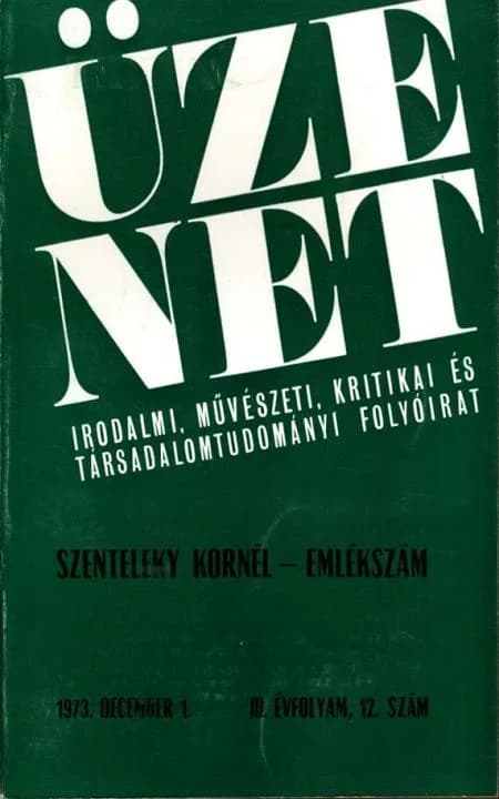 Üzenet, 3. évf. 1973. december 1. 12. sz. 927–1040. oldal