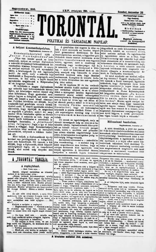 Torontál, 24. évf. 1895. december 28. 298. sz.