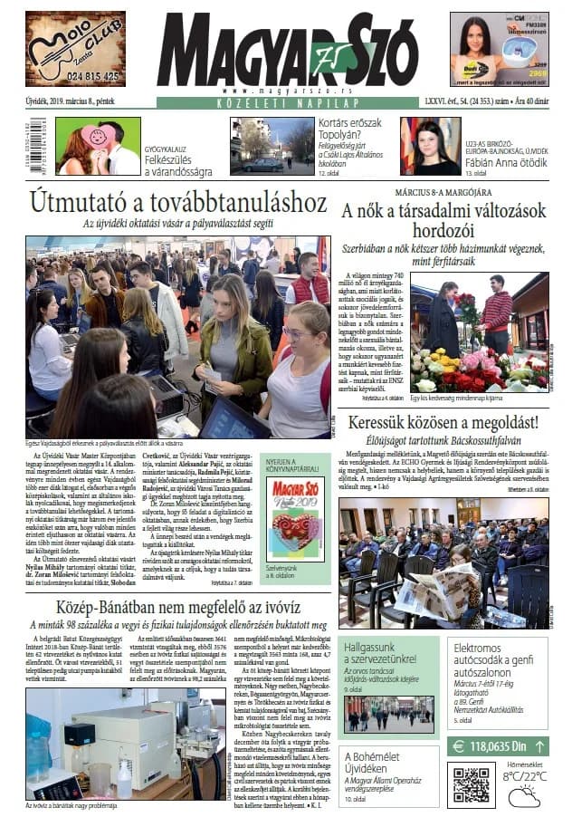 Magyar Szó, 76. évf. 2019. március 8. 54. sz. 1–16. oldal