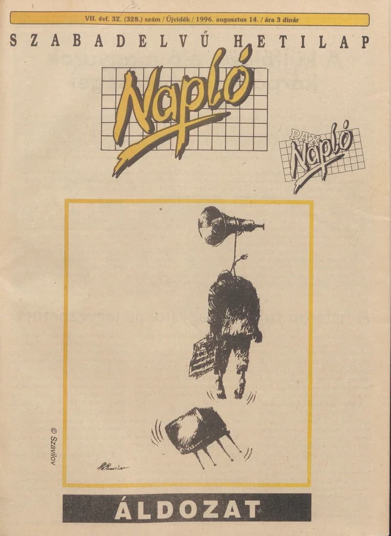 Napló - Szabadelvű hetilap, 7. évf. 1996. augusztus 14. 328. sz.