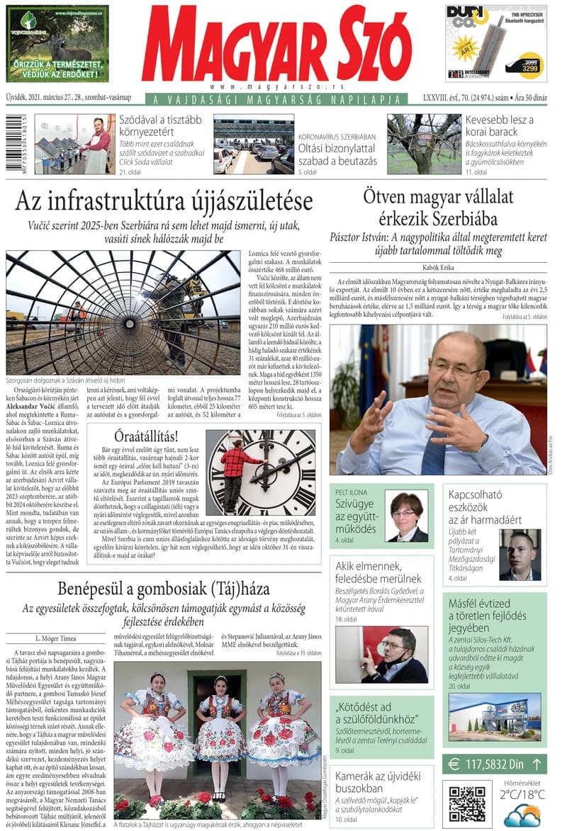 Magyar Szó, 78. évf. 2021. március 27. – 28. 70. sz. 1–32. oldal