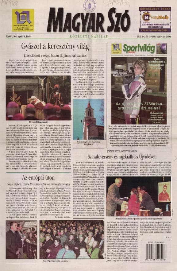 Magyar Szó, 62. évf. 2005. április 4. 77. sz. 1–12. oldal