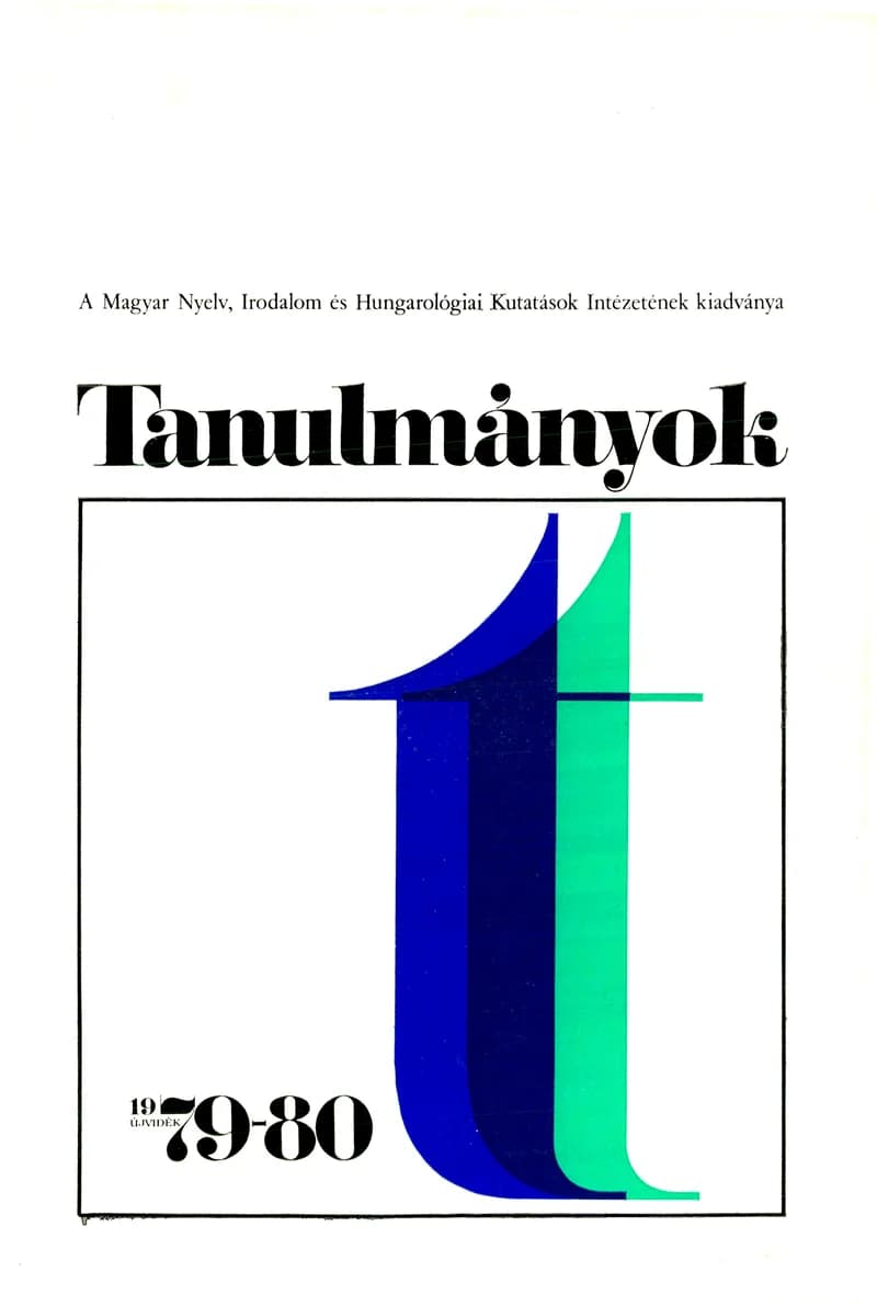 Tanulmányok, 10. évf. 1979. – 1980. 12–13. sz. 1–217. oldal