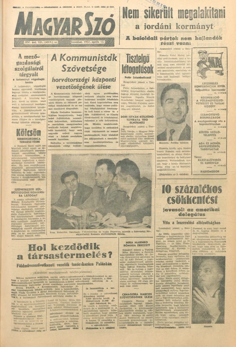 Magyar Szó, 14. évf. 1957. április 13. 101. sz. 1–10. oldal