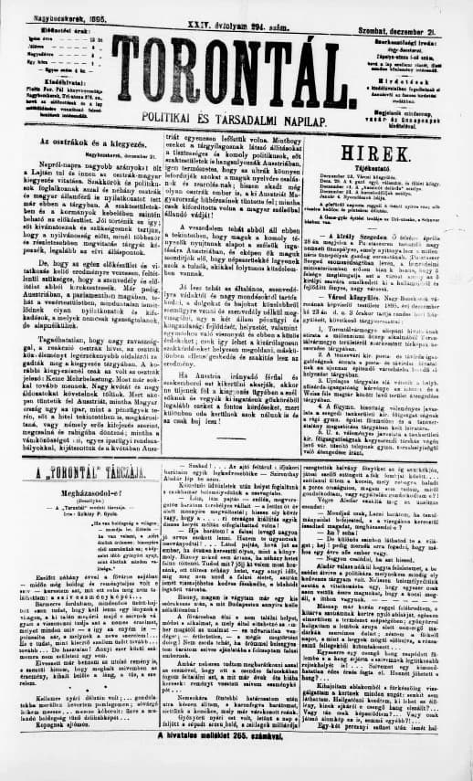 Torontál, 24. évf. 1895. december 21. 294. sz.