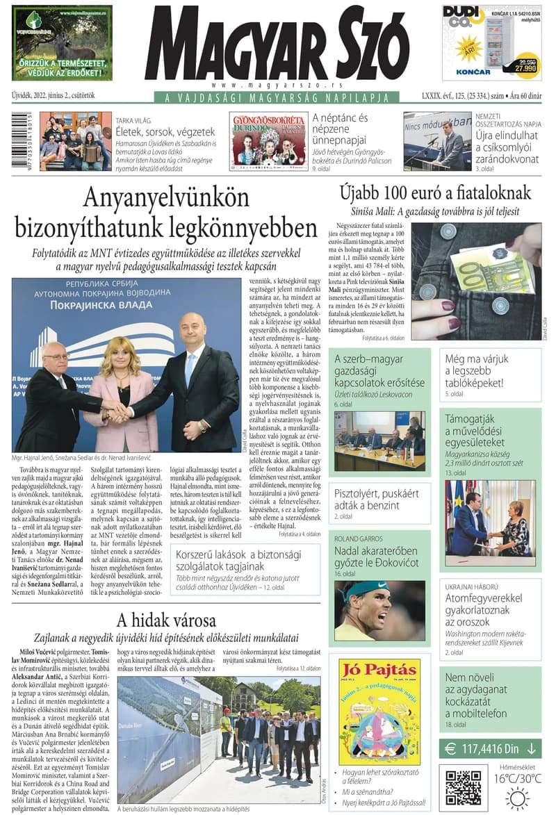 Magyar Szó, 79. évf. 2022. június 2. 125. sz. 1–20. oldal