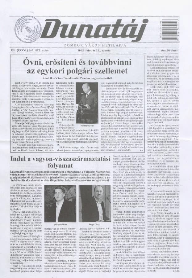 Dunatáj, 14. évf. 2012. február 22. 672. sz.