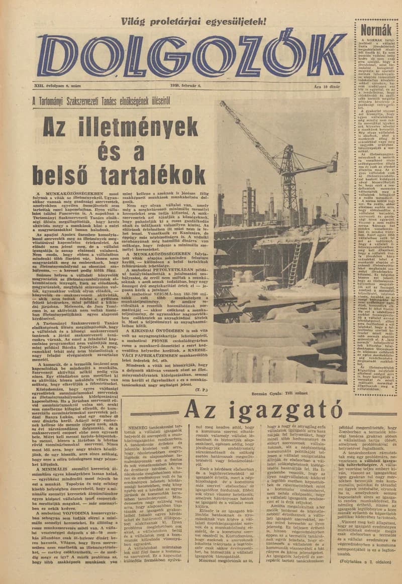 Dolgozók, 13. évf. 1959. február 6. 6. sz.