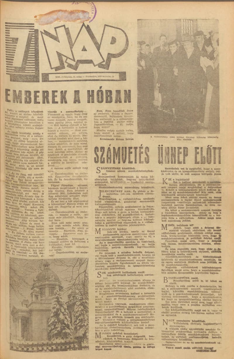 7 Nap, 13. évf. 1958. március 30. 14. sz.