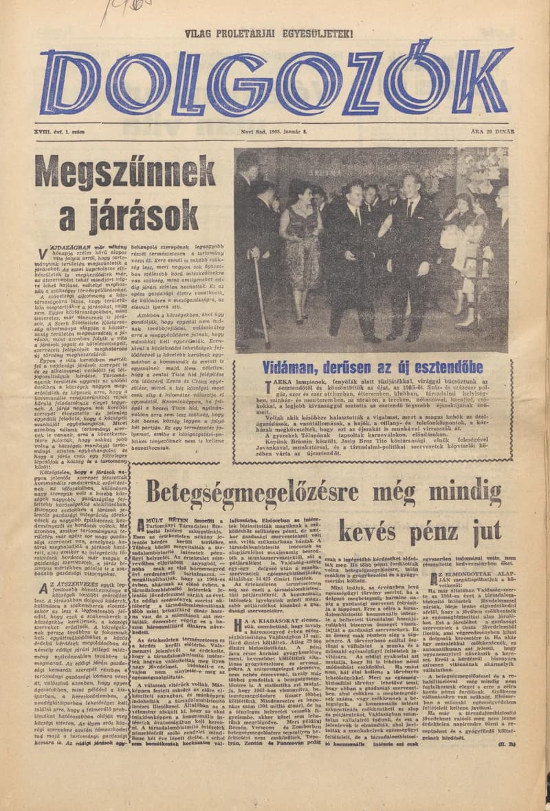 Dolgozók, 19. évf. 1965. január 8. 1. sz.