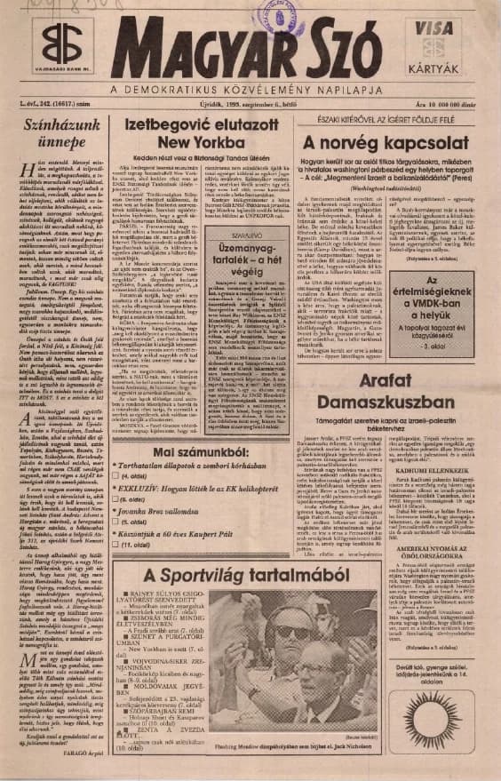 Magyar Szó, 50. évf. 1993. szeptember 6. 242. sz. 1–16. oldal
