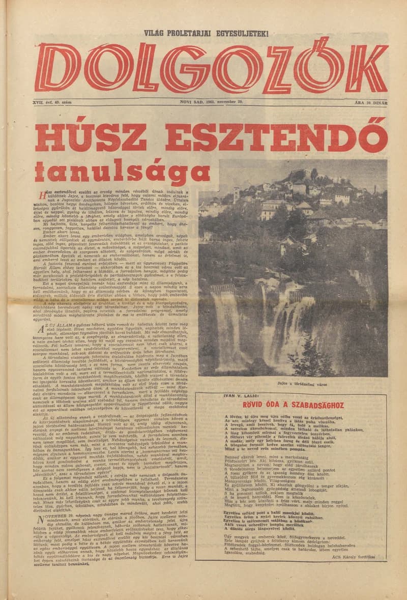 Dolgozók, 17. évf. 1963. november 29. 49. sz.