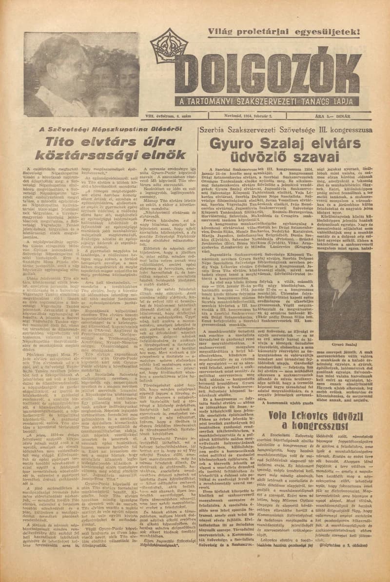Dolgozók, 8. évf. 1954. február 2. 6. sz.
