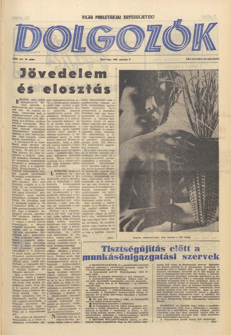 Dolgozók, 22. évf. 1968. március 8. 10. sz.