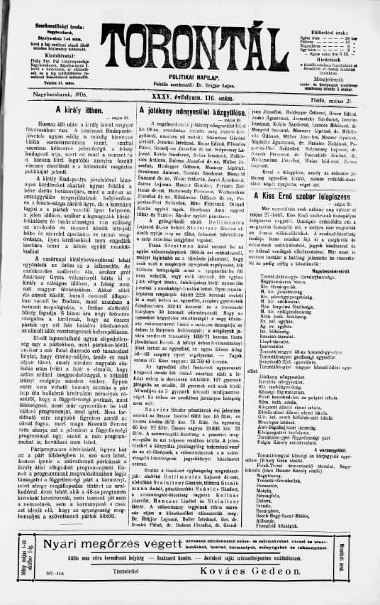Torontál, 35. évf. 1906. május 21. 116. sz.