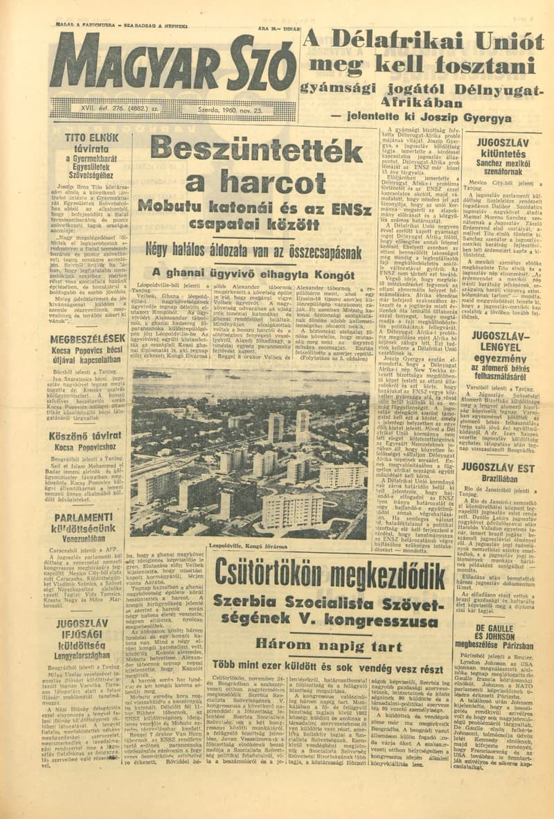 Magyar Szó, 17. évf. 1960. november 23. 276. sz. 1–24. oldal