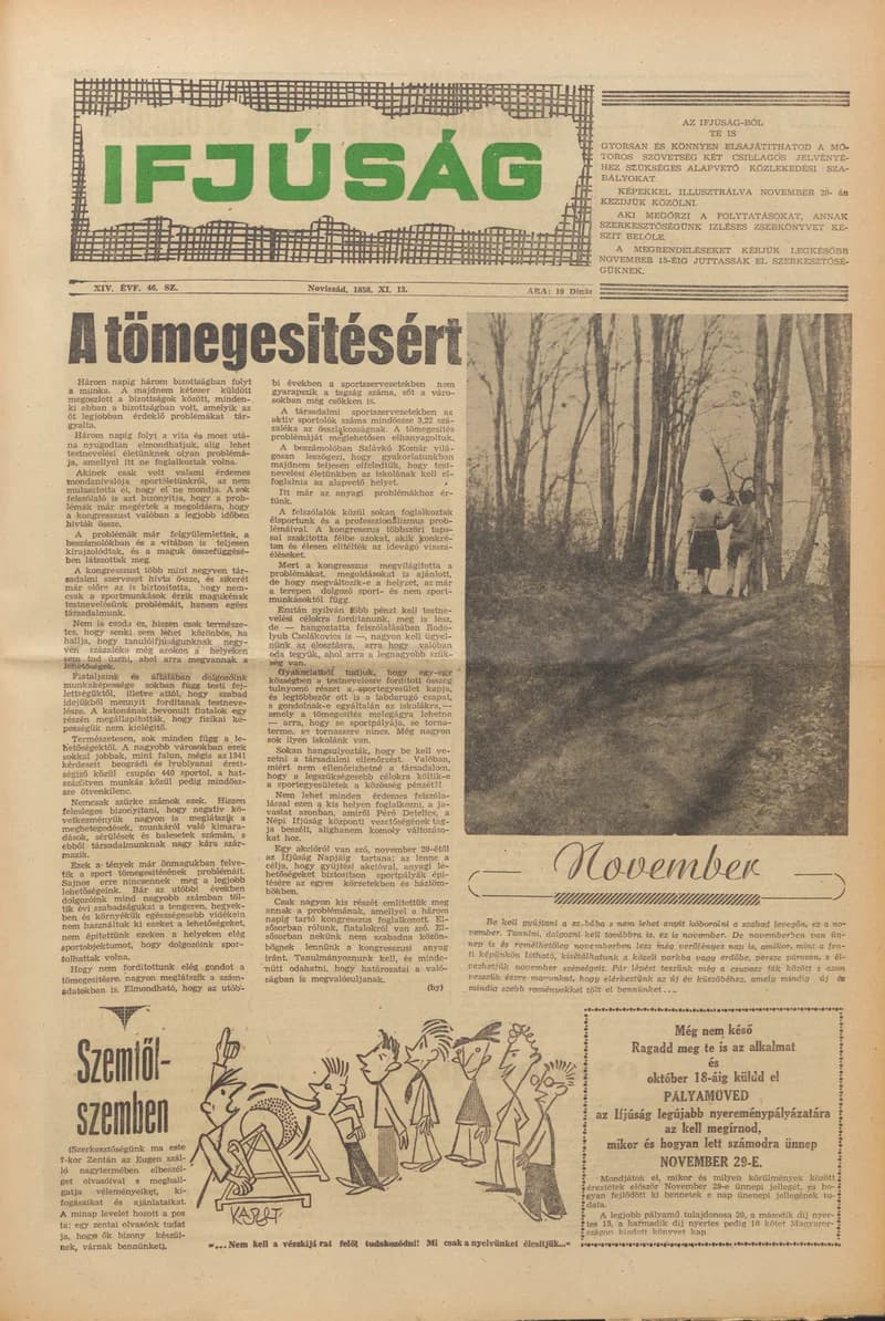 Ifjúság, 14. évf. 1958. november 13. 46. sz.
