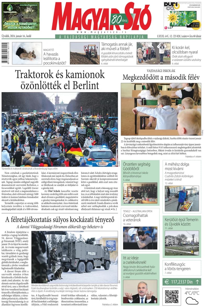 Magyar Szó, 81. évf. 2024. január 16. 12. sz. 1–20. oldal