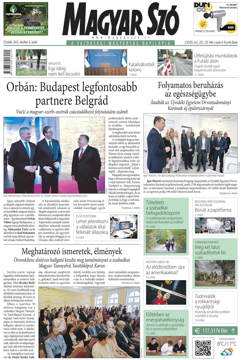 Magyar Szó, 79. évf. 2022. október 4. 231. sz. 1–20. oldal