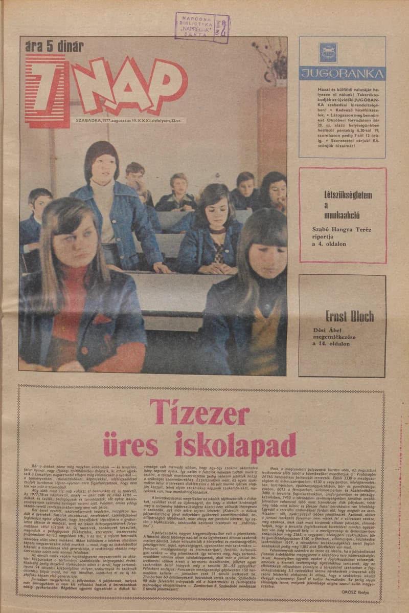 7 Nap, 32. évf. 1977. augusztus 19. 33. sz. 1–20. oldal