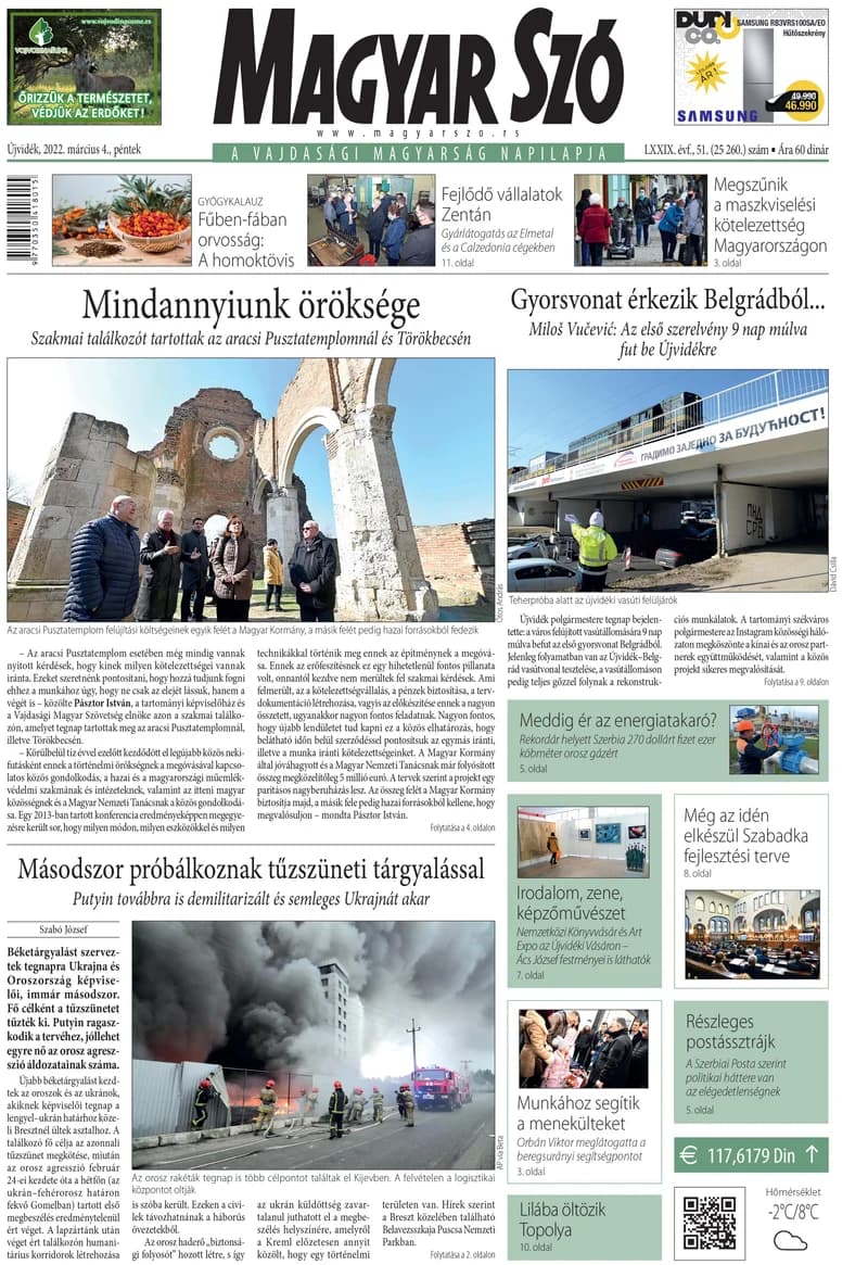 Magyar Szó, 79. évf. 2022. március 4. 51. sz. 1–16. oldal