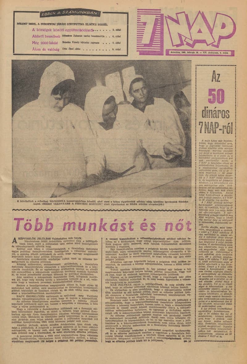 7 Nap, 20. évf. 1965. február 26. 8. sz. 1–20. oldal