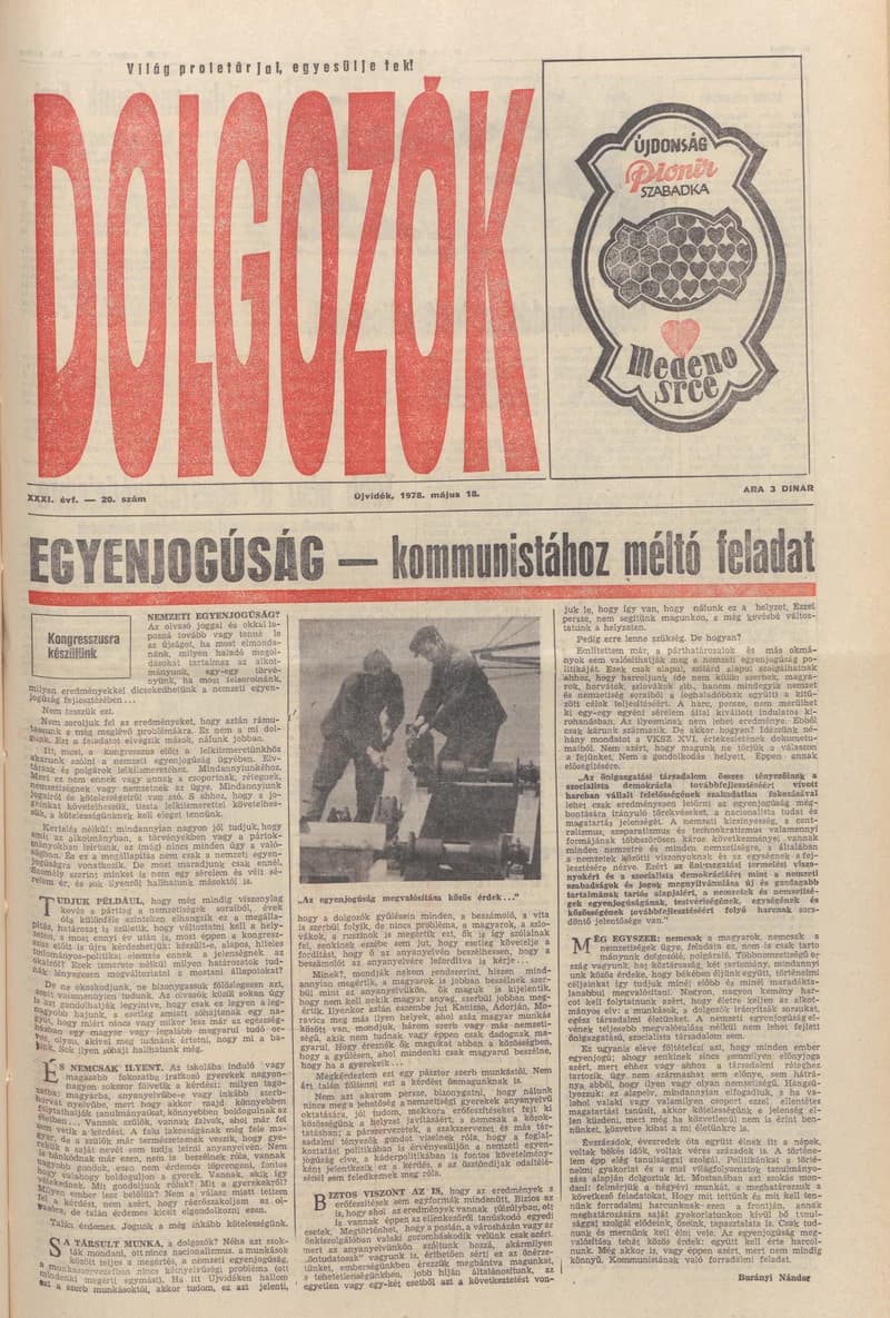 Dolgozók, 32. évf. 1978. május 18. 20. sz.