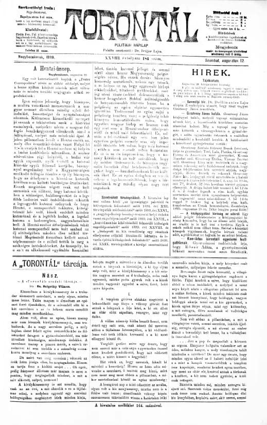 Torontál, 28. évf. 1899. augusztus 12. 184. sz.
