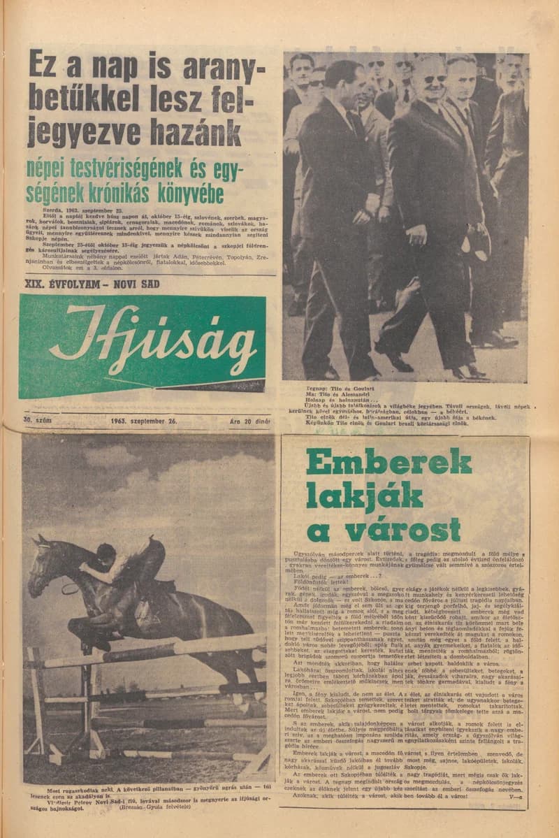 Ifjúság, 19. évf. 1963. szeptember 26. 30. sz.