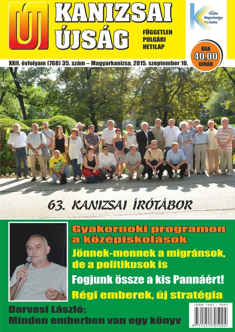 Új Kanizsai Újság, 22. évf. 2015. szeptember 10. 35. sz.