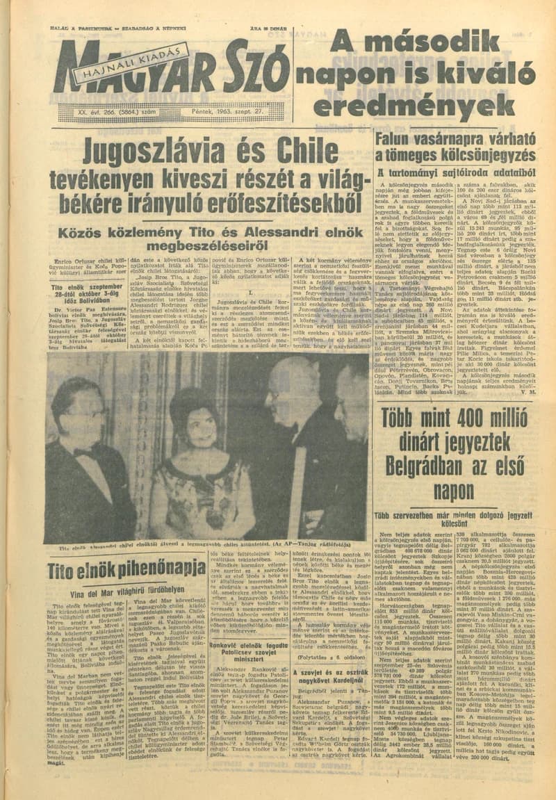 Magyar Szó, 20. évf. 1963. szeptember 27. 266. sz. 1–14. oldal