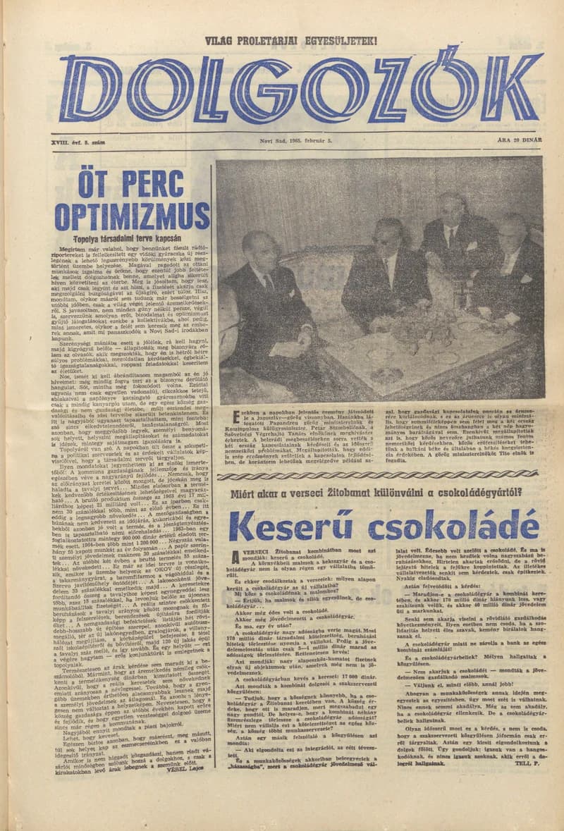 Dolgozók, 19. évf. 1965. február 5. 5. sz.