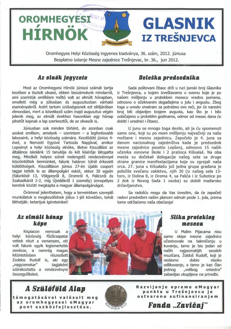 Oromhegyesi Hínök 2012. június. 36. sz.