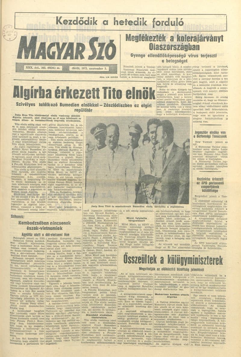 Magyar Szó, 30. évf. 1973. szeptember 3. 242. sz. 1–6. oldal
