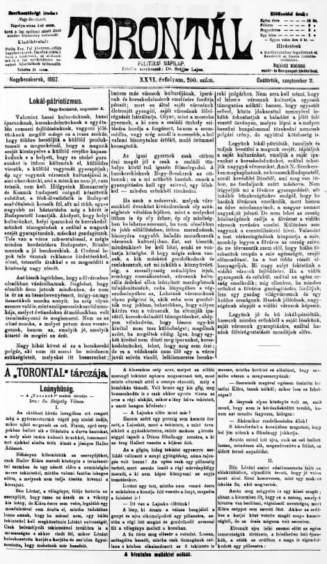 Torontál, 26. évf. 1897. szeptember 2. 200. sz.