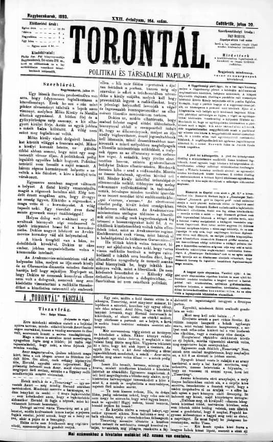 Torontál, 22. évf. 1893. július 20. 164. sz.