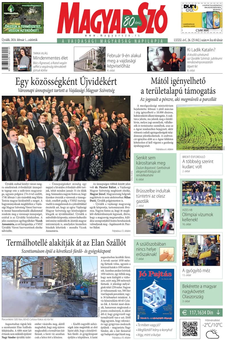 Magyar Szó, 81. évf. 2024. február 1. 26. sz. 1–20. oldal