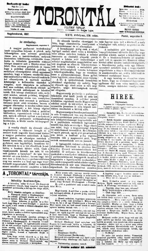Torontál, 26. évf. 1897. augusztus 6. 178. sz.