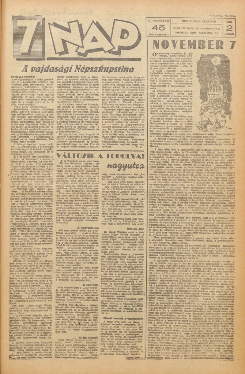7 Nap, 3. évf. 1948. november 3. 45. sz. 1–4. oldal