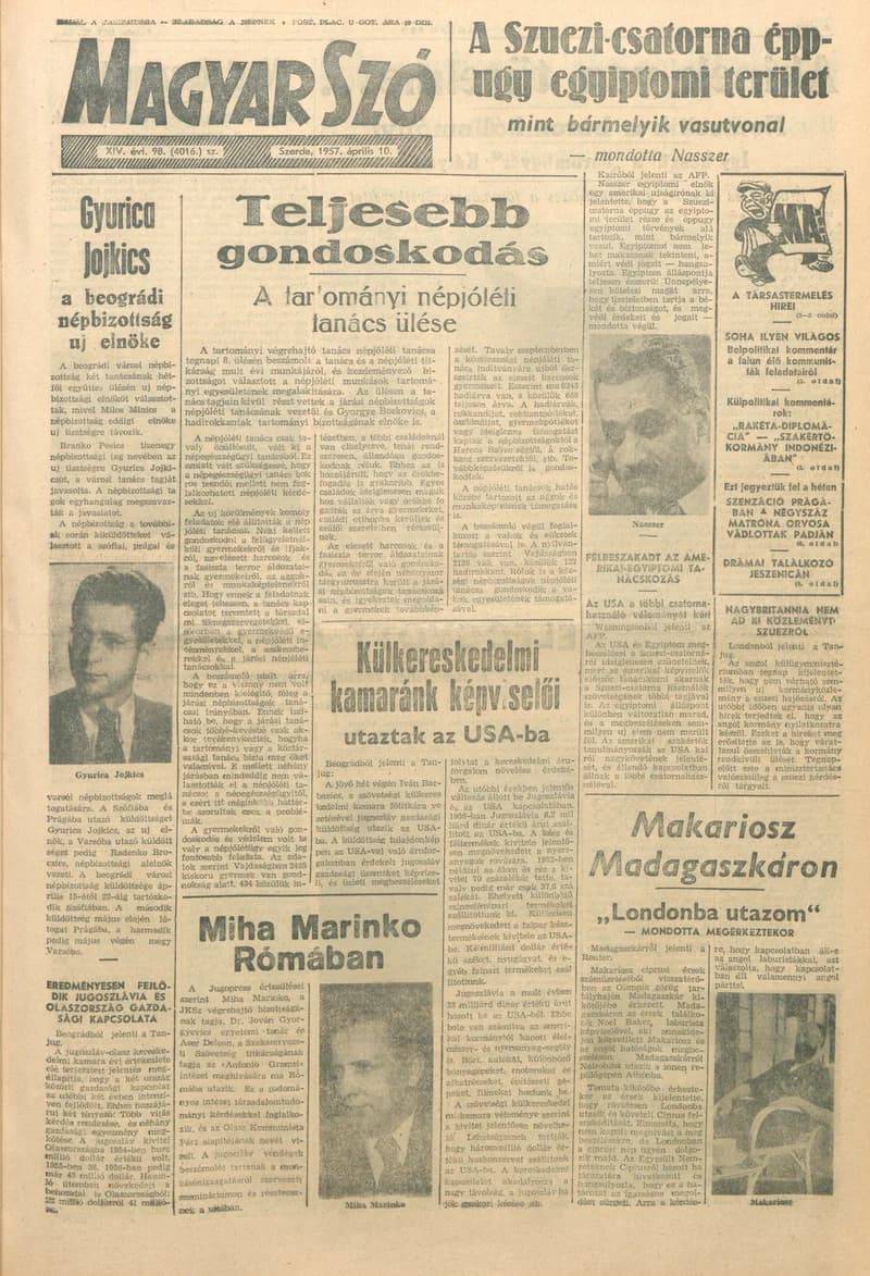 Magyar Szó, 14. évf. 1957. április 10. 98. sz. 1–10. oldal