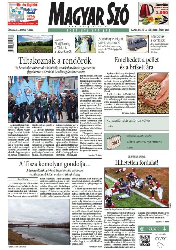 Magyar Szó, 74. évf. 2017. február 7. 30. sz. 1–20. oldal
