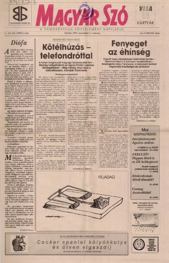 Magyar Szó, 50. évf. 1993. szeptember 5. 241. sz. 1–24. oldal