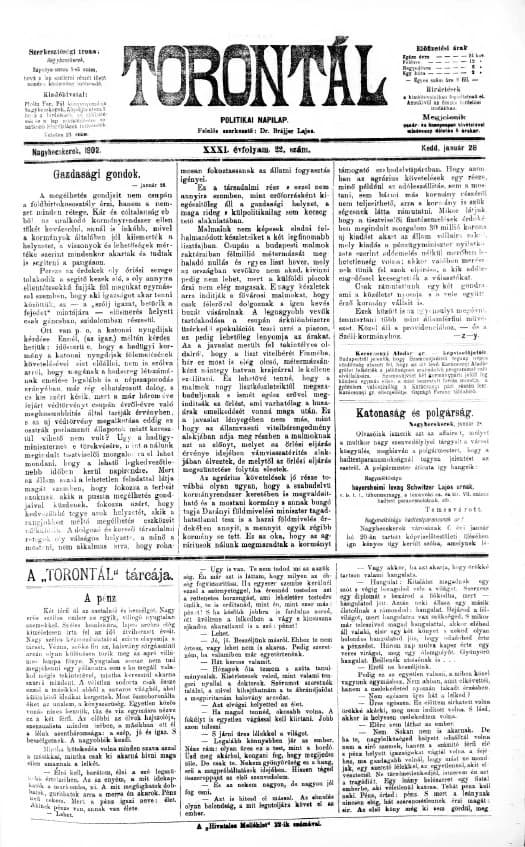 Torontál, 31. évf. 1902. január 28. 22. sz.