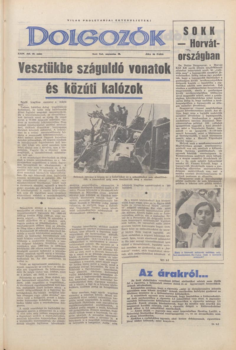 Dolgozók, 25. évf. 1971. augusztus 20. 33. sz.