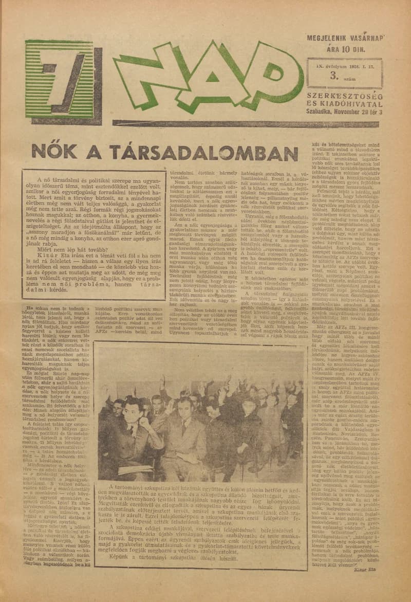7 Nap, 9. évf. 1954. január 17. 3. sz. 1–16. oldal