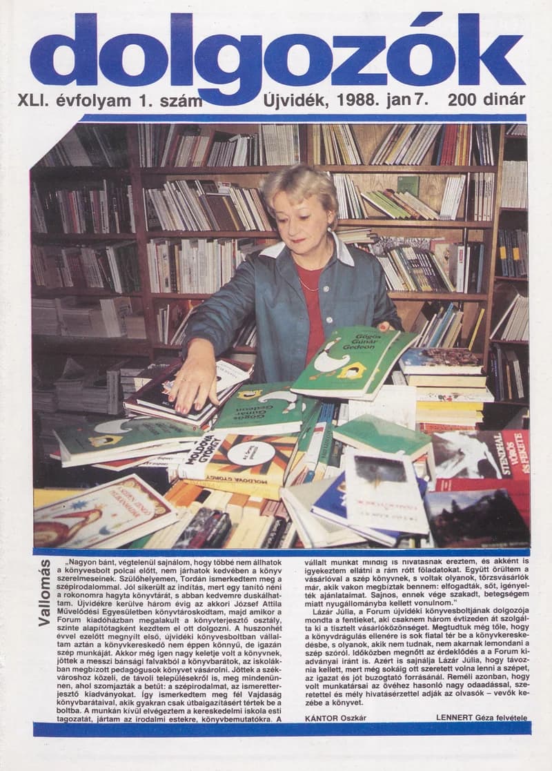 Dolgozók, 42. évf. 1988. január 7. 1. sz.