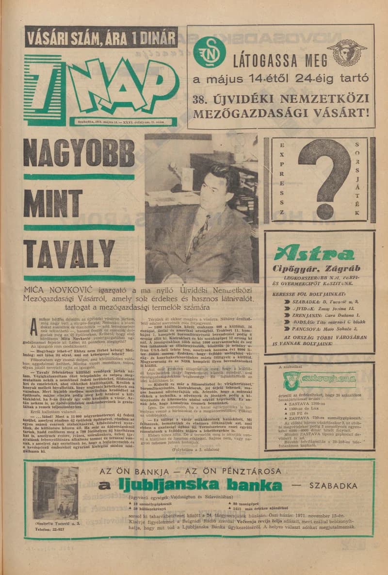 7 Nap, 26. évf. 1971. május 14. 21. sz. 1–36. oldal